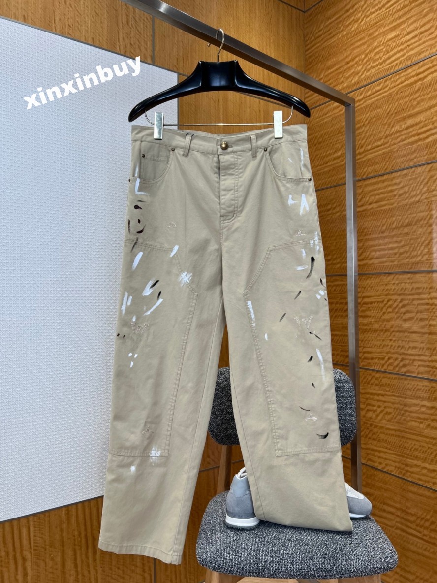 xinxinbuy Men women designer pant Splashed ink printing letters embroidery hand-drawn doodle denim Casual pants black blue M-3XL