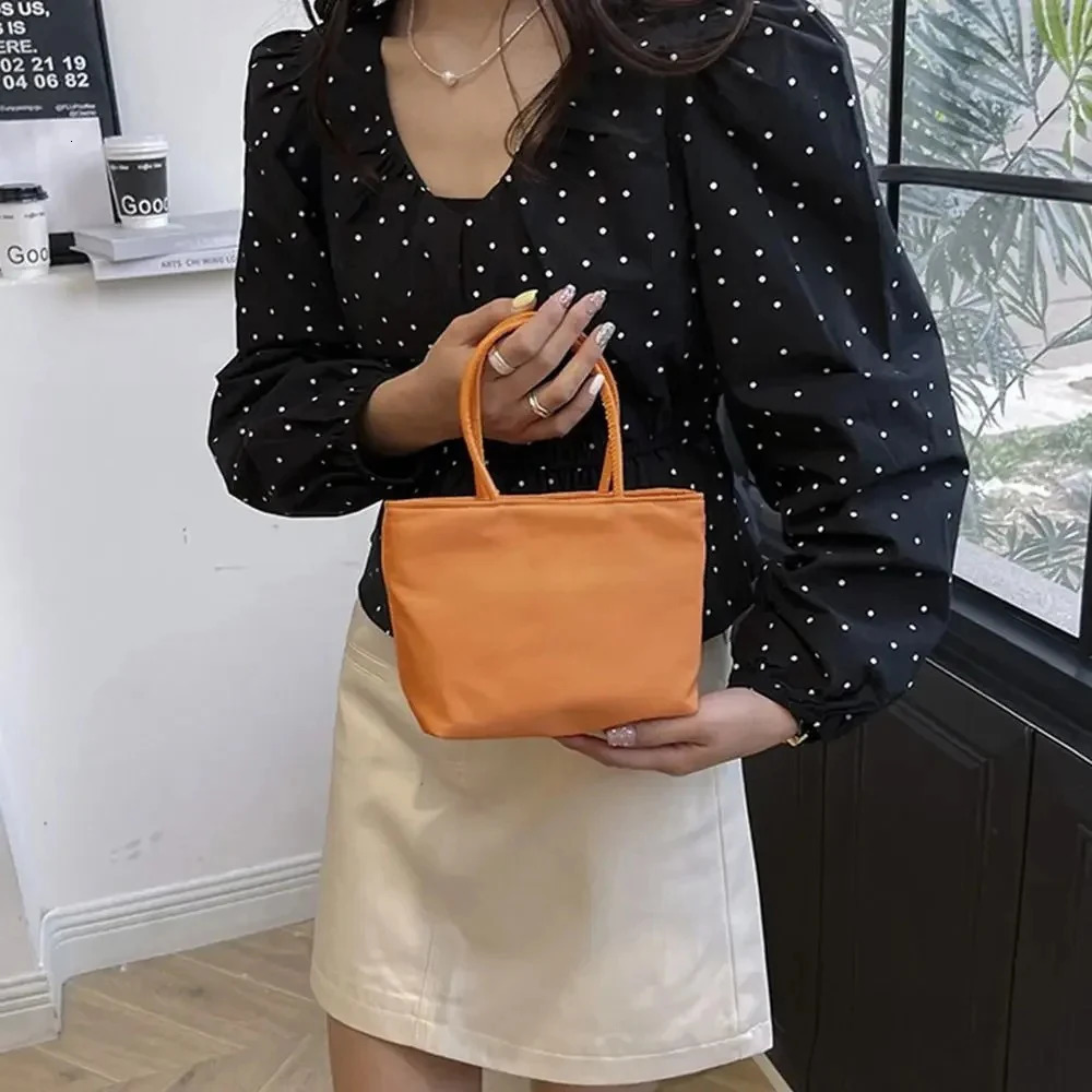 Womens Mini Bag Gift Nylon Tote Single Shoulder Bags Waterproof Solid Color HandHold Bag Shopping Commuting Bag 260623