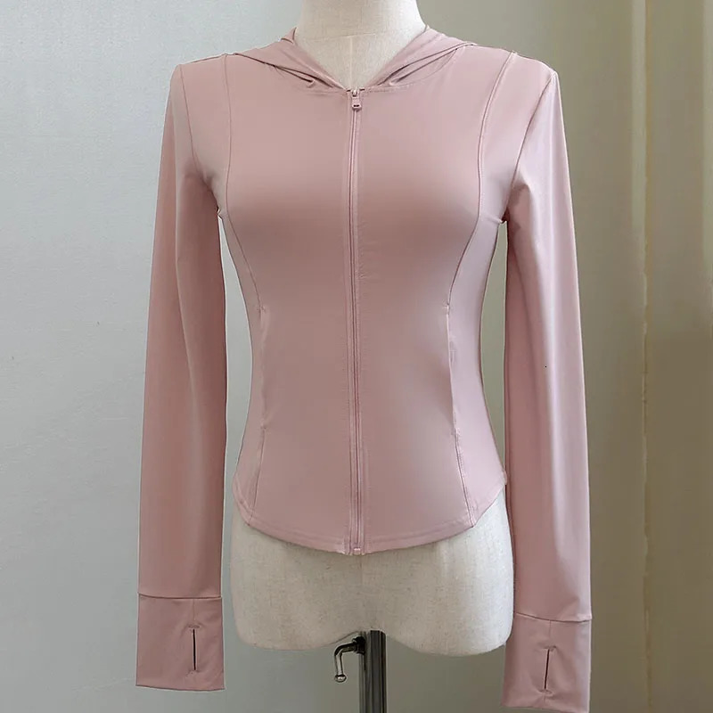 Womens Lce Silk Sun Protection Jacket 2026 Long Sleeve Hooded Summer Thin Zipper Cardigan Korean Short Slim Sports Outwear 260625