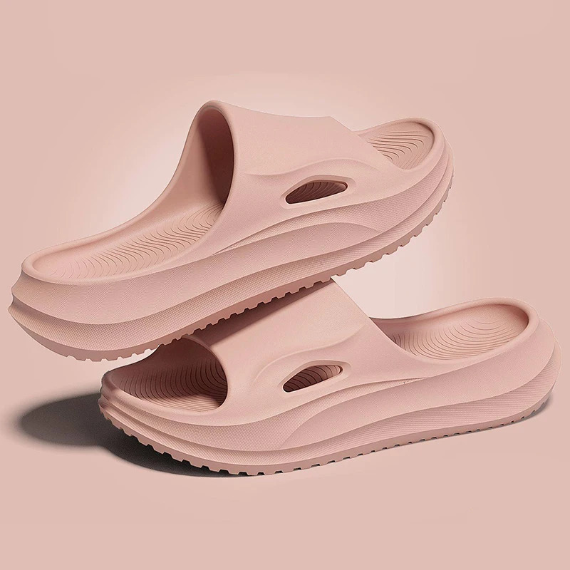 Summer Thick Bottom Eva Slippers Women Comfortable Non Slip Beach Flip Flops Woman Lightweight Soft Sole Couple Home Slides 260623