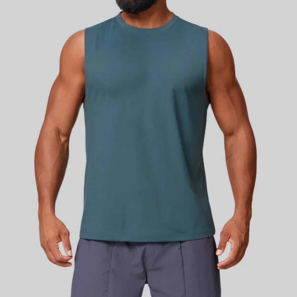 Mens Fitness Tank Tops Summer Solid Color Sport Vest Gym Top Men Breathable Bodybuilding Workout Muscle Sleeveless Shirt 260623
