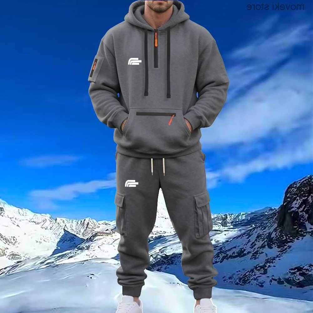 mens 2025 Tracksuit hoodie Mens jacket cargo hoodie jumper zip up hoodie sweatshirt Spring Compass Slve Patched Pocket Coat Windbreaker S260623