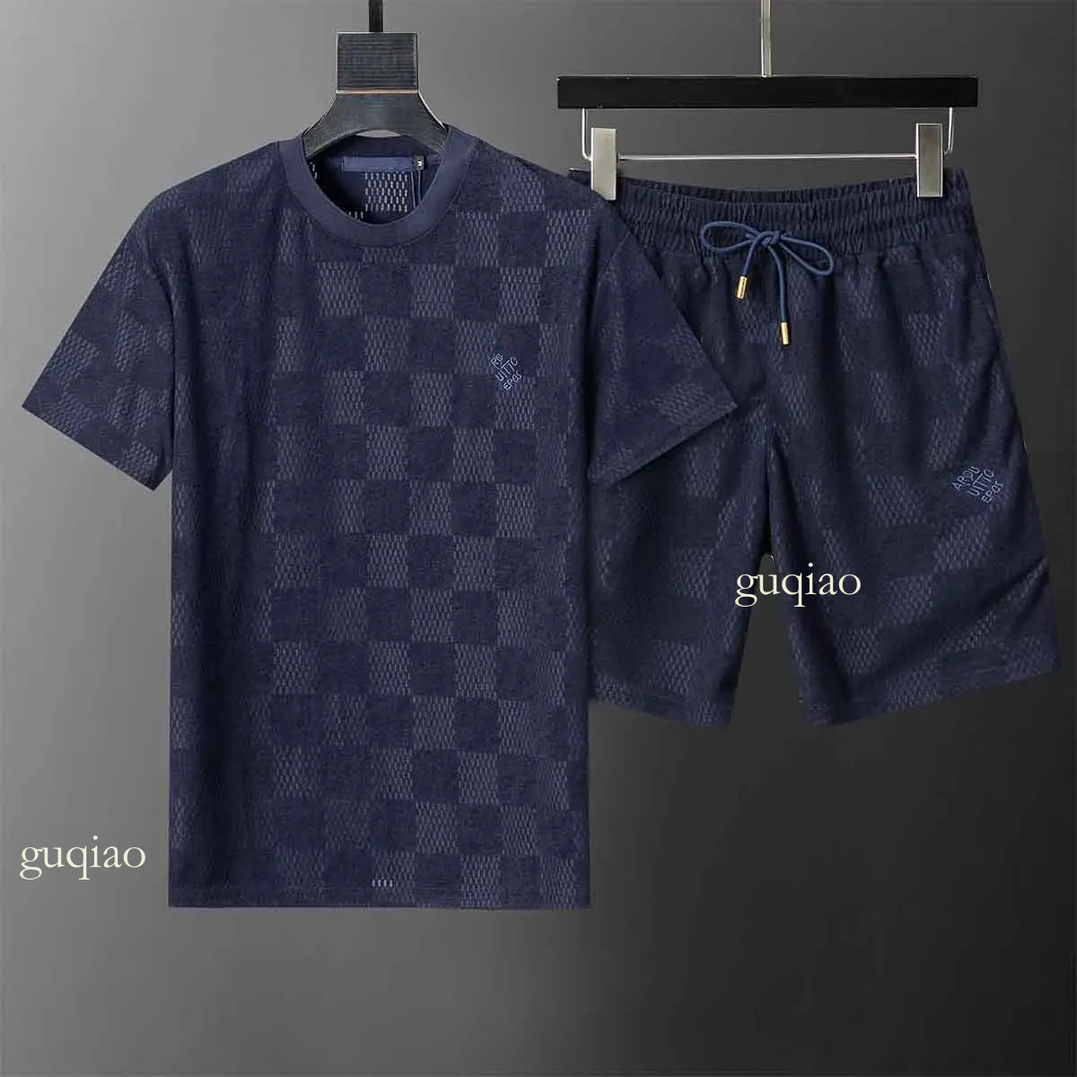 2026 Designer Summer Suit For Men Polo Shirt Fashion Casual Clothing Print T Shirt + Shorts Two Piece Set Male Sports Suit Short Sleeve Tracksuit