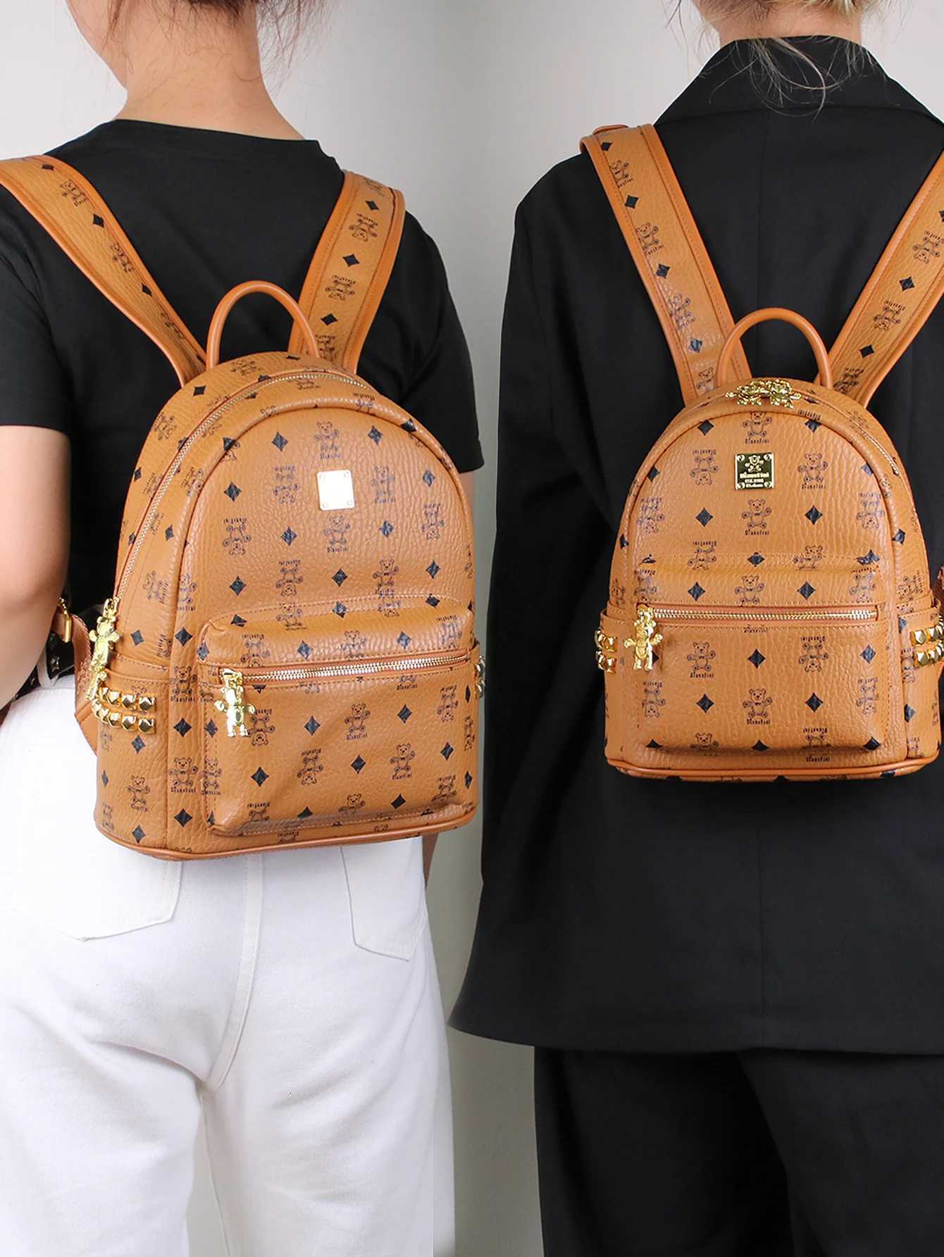 Light luxury womens bags fashionable backpacks high-looking 2024 new full-print casual backpacks large capacity elegant andT260623
