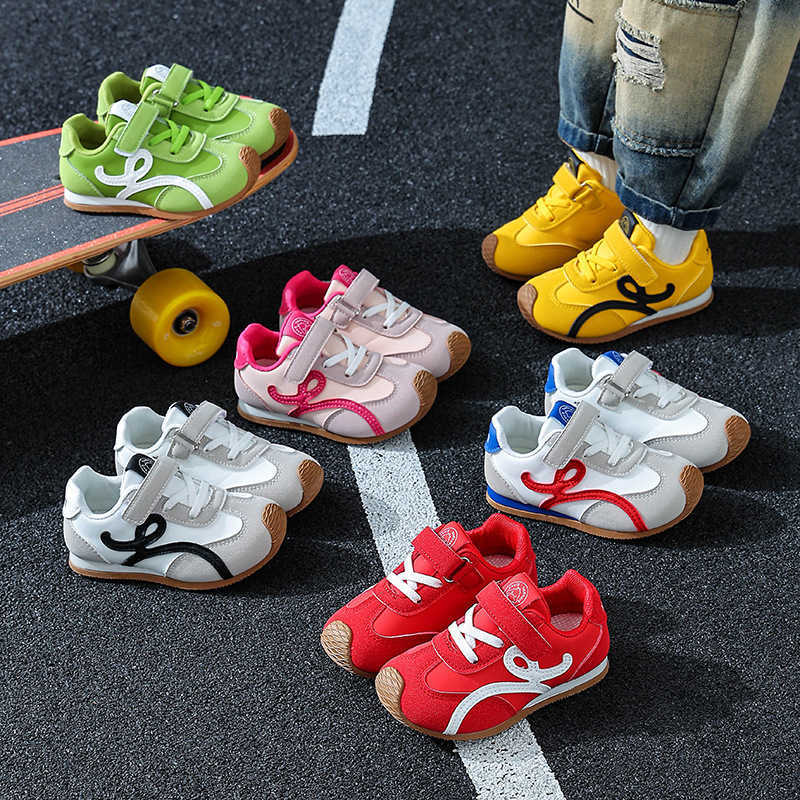Sports Childrens Shoes Spring 2025 New Leather Breathable Boys Shoes Girls Casual Big Kids Dad Shoes S260623