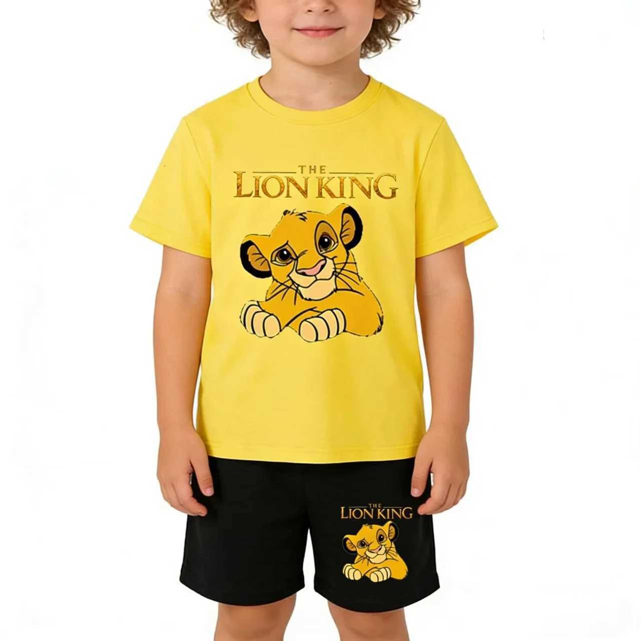 Niños 3-12Y Conjunto de dos piezas de verano Lindo estampado de oso musical Camiseta de manga corta Pantalones cortos Ropa deportiva informal X26062