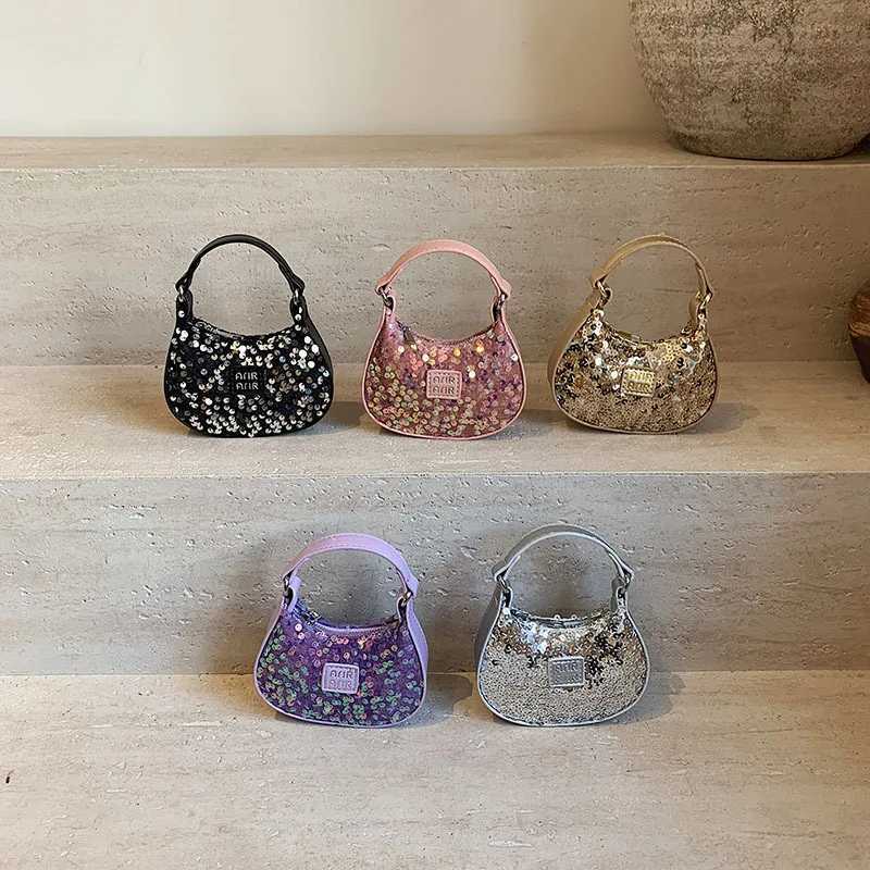 Korean Version Of The Girls Shoulder Bag Mini Cute Fashion Sequins Handbag 2025 Spring And Summer New Children Crossbody Bag X260623