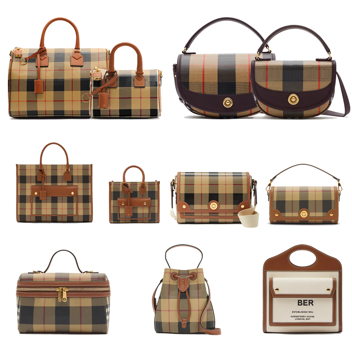 10a Designer bag Luxury handbags Highlands crossbody saddle bag Womens tote mini Shoulder bag Vintage cowhide Plaid bowling bag fashion Evening Bag