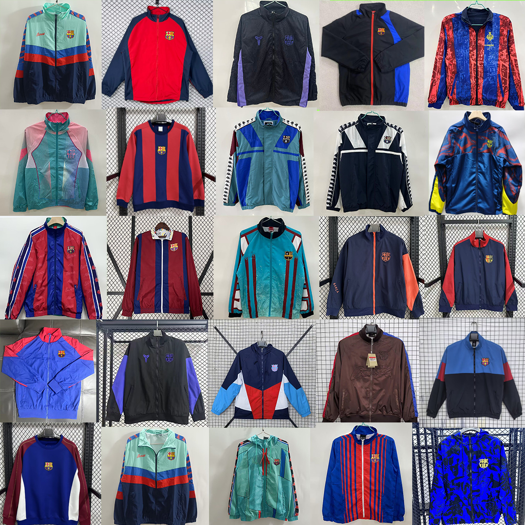 New + Retro 2026 27 Barcelonaes Double-sided Wear Sports Leisure Jacket tracksuit soccer 95 96 97 98 99 00 01 LAMINE YAMAL soccer Barce soccer men w
