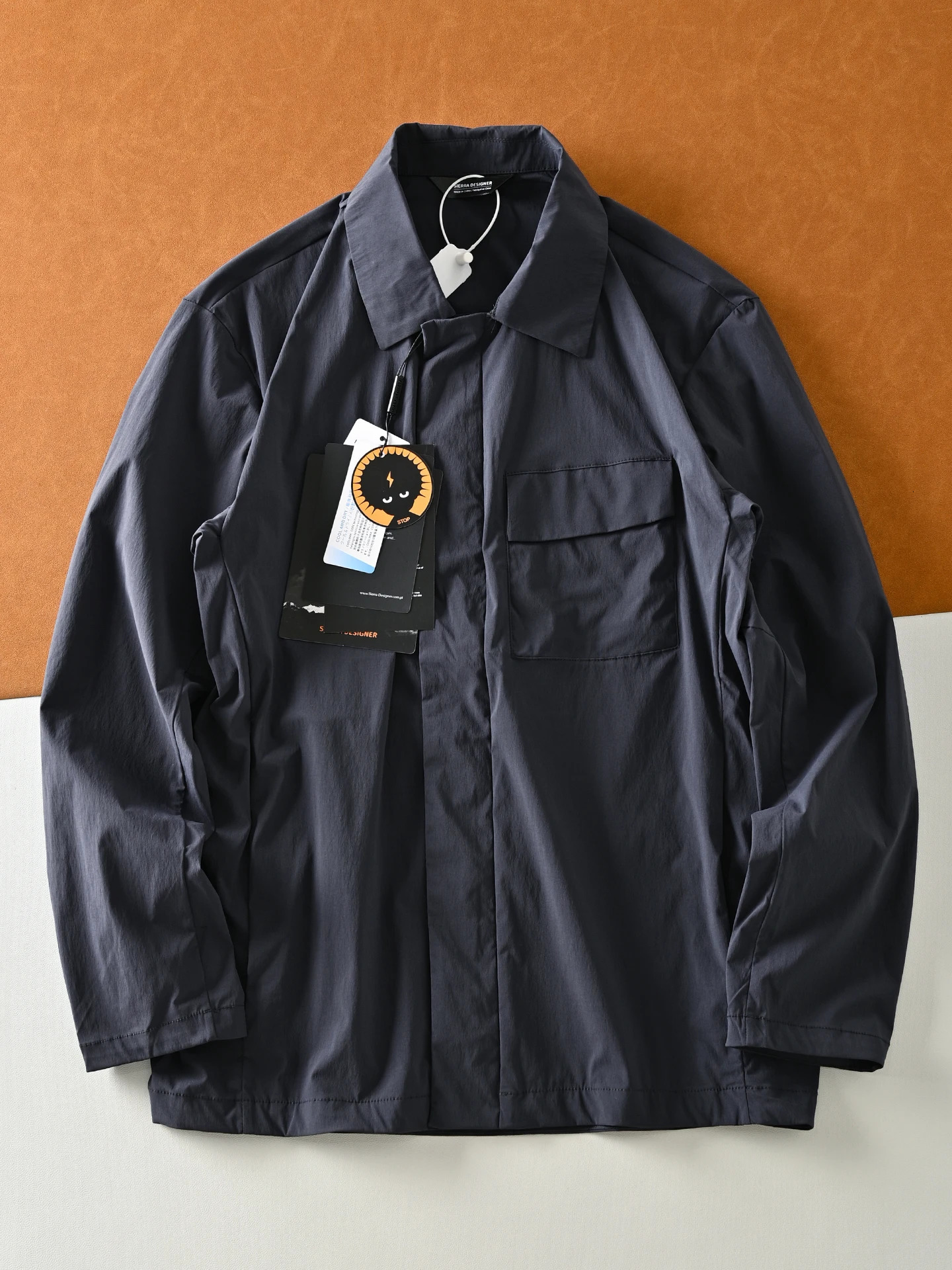 Lightweight Waterproof Mens Casual Shirt Jacket Collar Flip Autumn Outerwear Fashionable Nylon Polyester Blend 260623