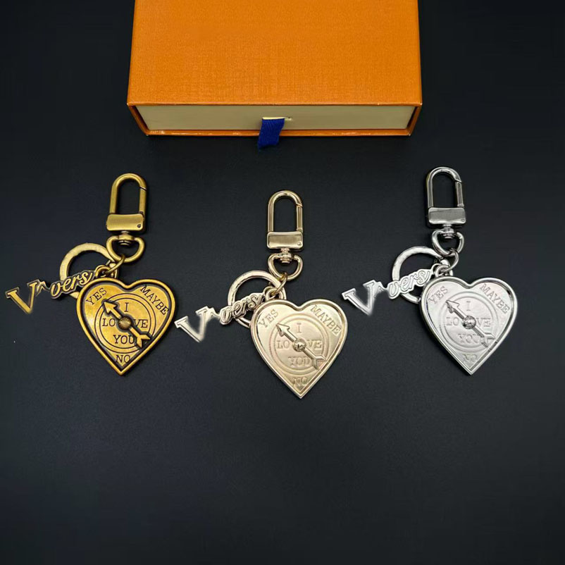 Designer Floral Heart-Shaped Metal Bag Charm Keychains - Elegant Keyring Accessory Good Quality