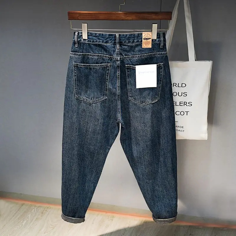 Spring and Autumn Cargo Radish Pants Slim Elastic Japanese Loose Men 2025 Street Wear Clothes Baggy Jeans 260618