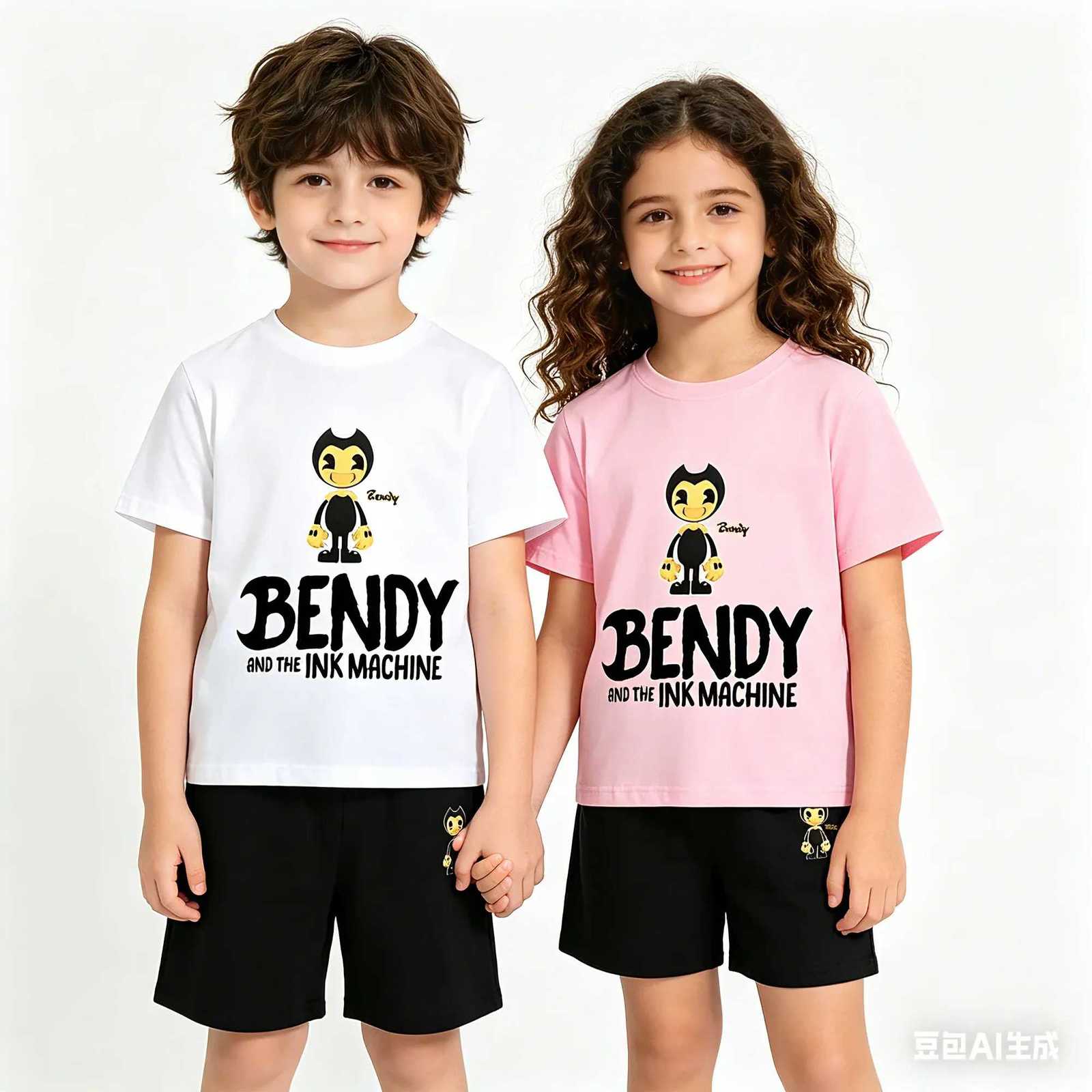 2026 Conjunto de 2 piezas de camiseta y pantalones cortos plegables para niños de 3 a 14 años, trajes casuales lindos y soleados de verano para bebé
