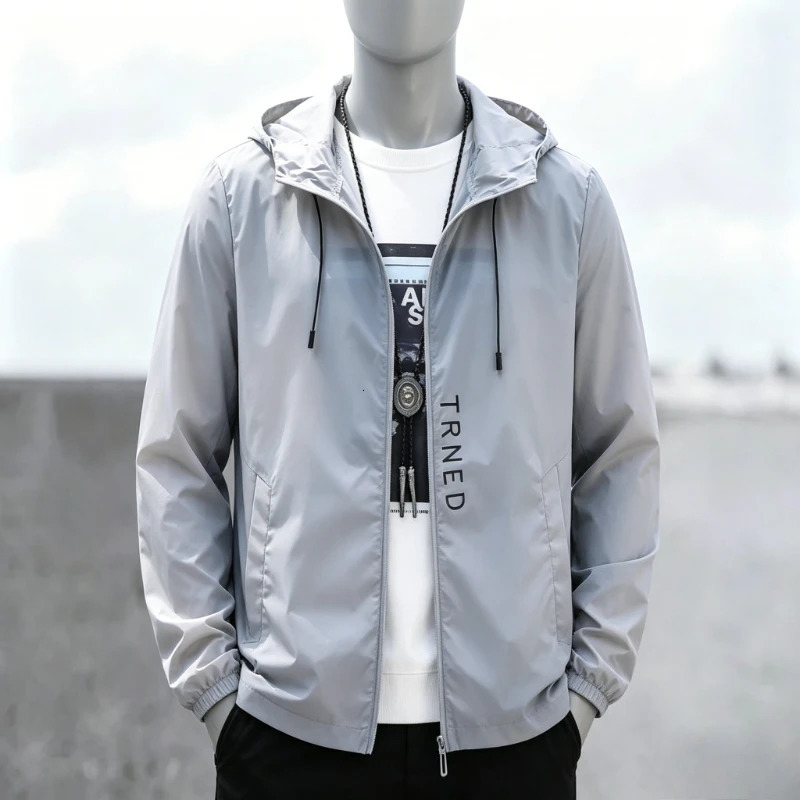 Mens Hooded Sunscreen Jacket UPF50 UV Protection Sunburn Coat for Couple Comfortable Breathable Sports Sun Clothing 260623