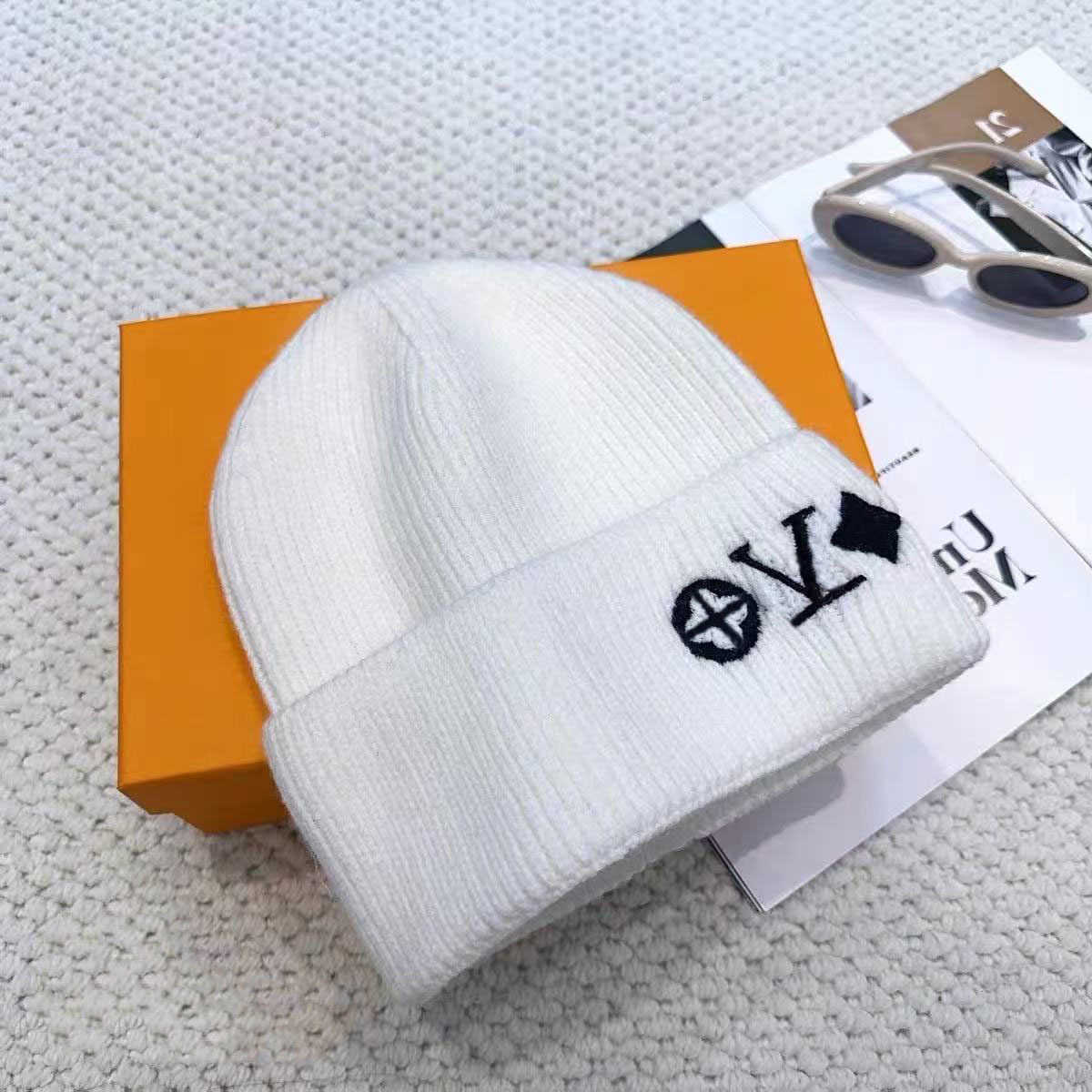 for beanie women hat With Thick knitted embroidery warm casual simple styles wool solid S260623