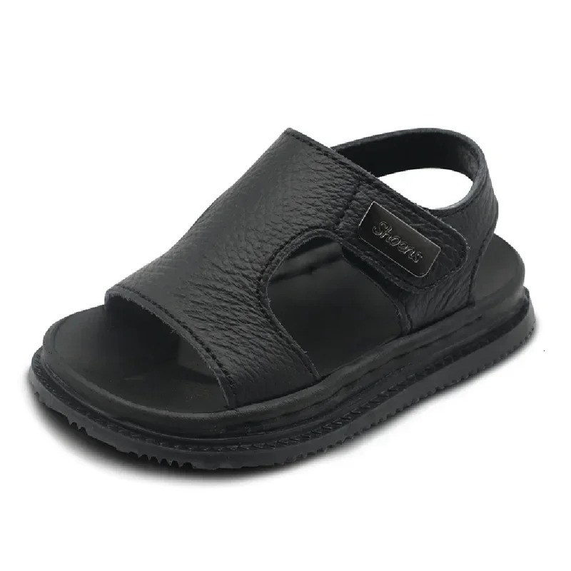 Summer Beach Sandals For Boys Korean Style Fashion Children Footwear PU Leather Anti-slippery Soft-soled Kids Shoes 260623