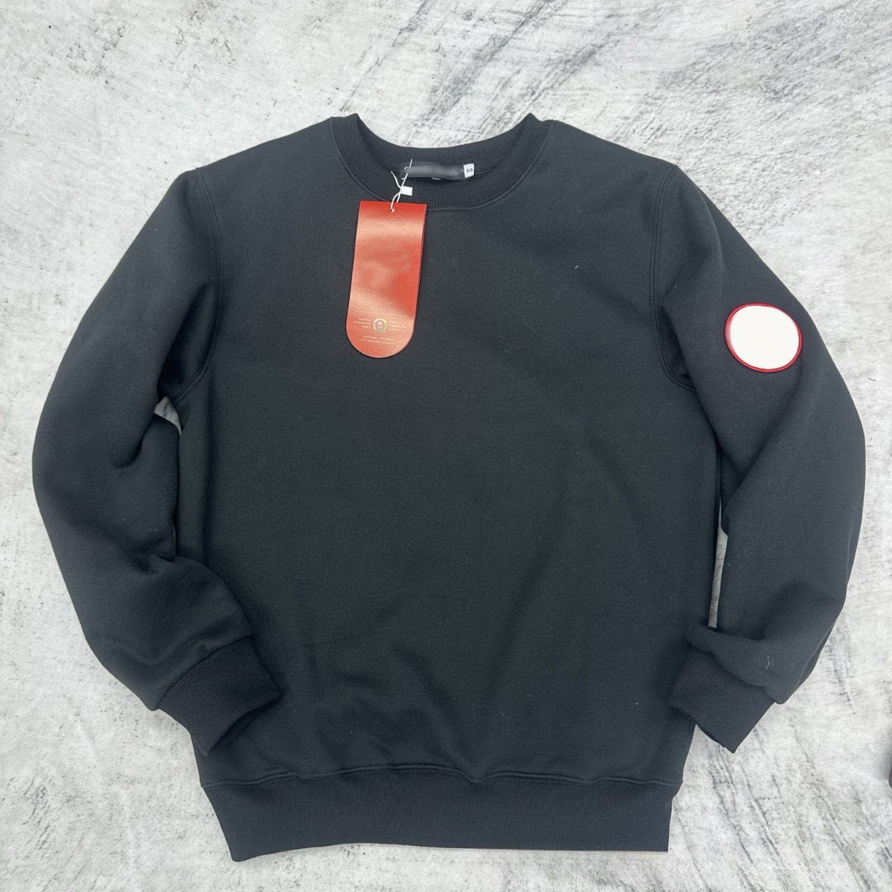 Canadaness Gooce Men's Hoodies Round Patch Logo Hoodie Designer Fashion Crew Neck Cotton Sweatshirt High Street Long Sleeve Casual Couple Heavy