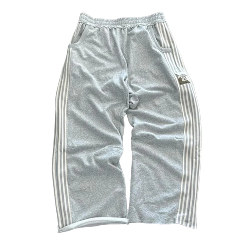 Streetwear Sweatpants Y2K Pants Harajuku Hip Hop Gothic Retro Stripe Baggy Casual Pants Men Women Elastic Waist Jogging Pants 260622