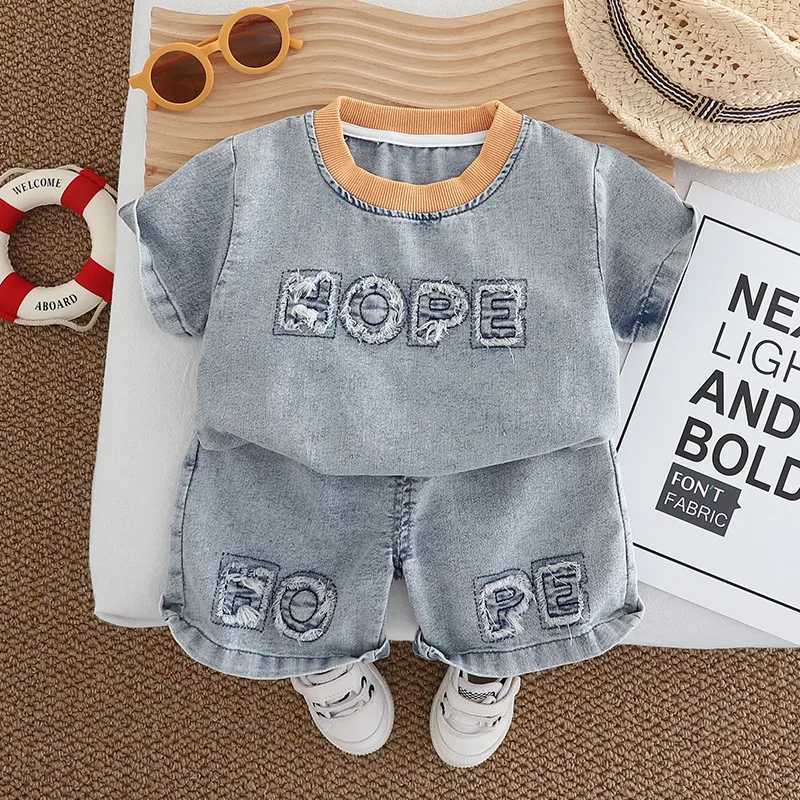 New Summer Baby Boys Clothes Suit Children Outfits Fashion Solid Shirt Shorts 2Pcs/Sets Toddler Casual Costume Kids Tracksuits X260623