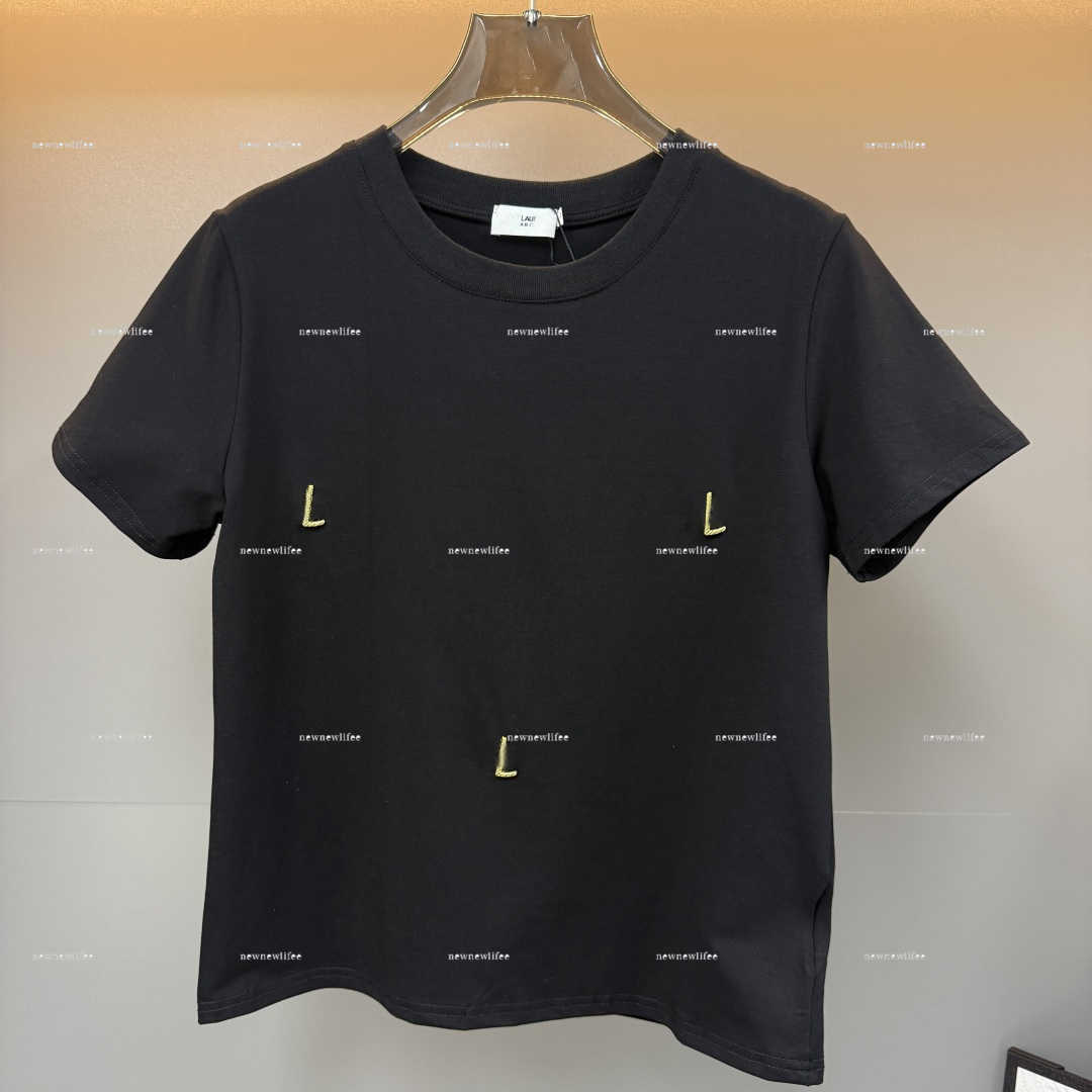 Camisa de mujer de lujo, top informal, ropa de diseñador para mujer, accesorios con logotipo, camiseta informal de manga corta simple para uso diari
