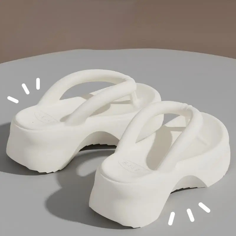 Womens Thick-Soled Flip-Flops for Women Summer Home Non-Slip Eva Slippers for Outer Wear Fashionable Korean Style Sandals for Women 260623