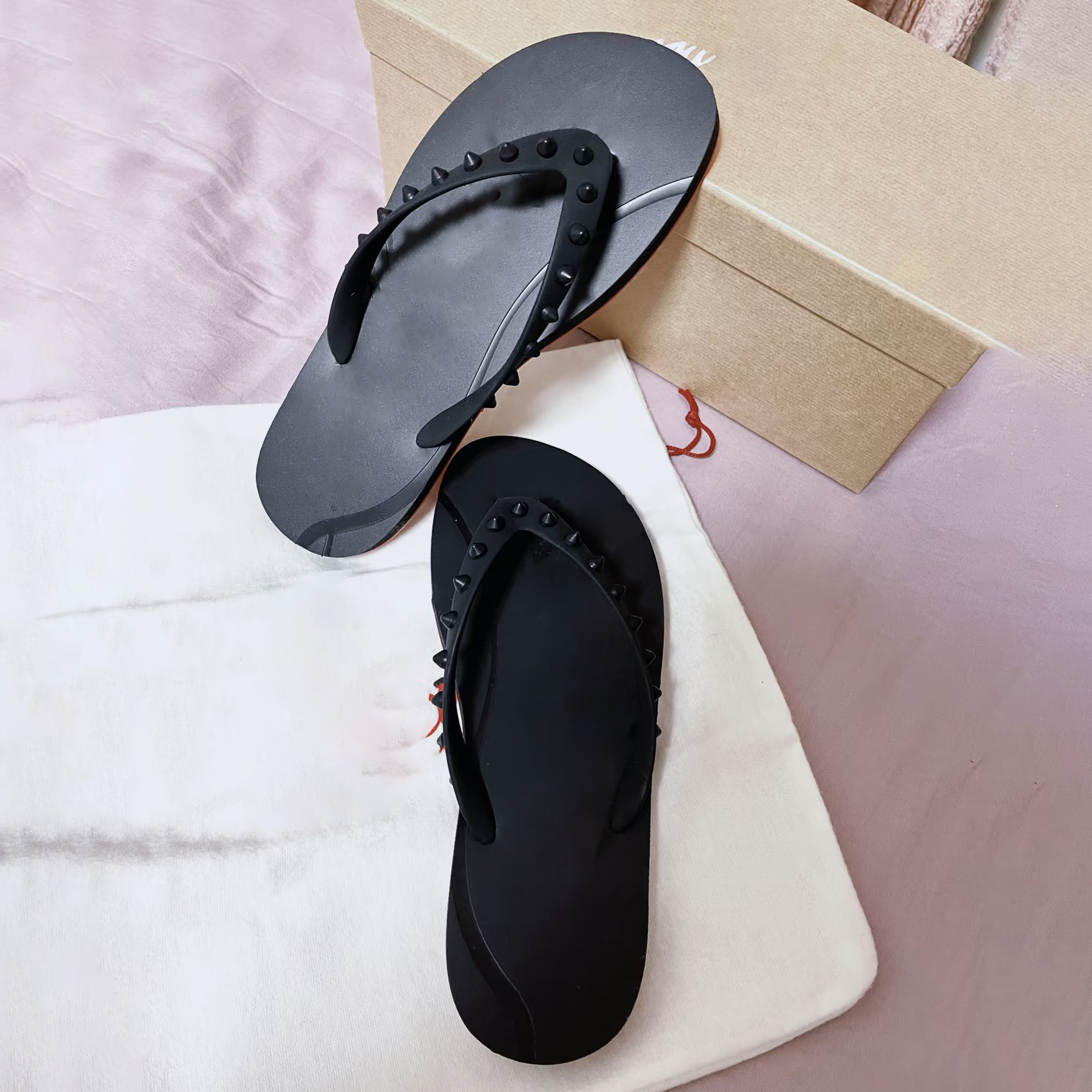 sandal slippers Flip-flops shoes 10a High quality mens woman luxury Designer Red color fashion Flat tazz casual slide Rubber slipper sandale Outdoor