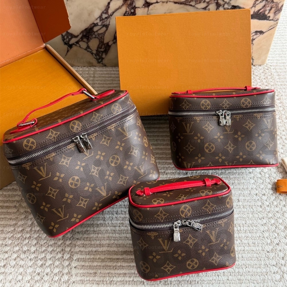 Multicolor Three sizes Nice makeup bag Womens shoulder crossbody bag designer handbag mirror quality luxury cosmetic bag Monogram Canvas leather bag