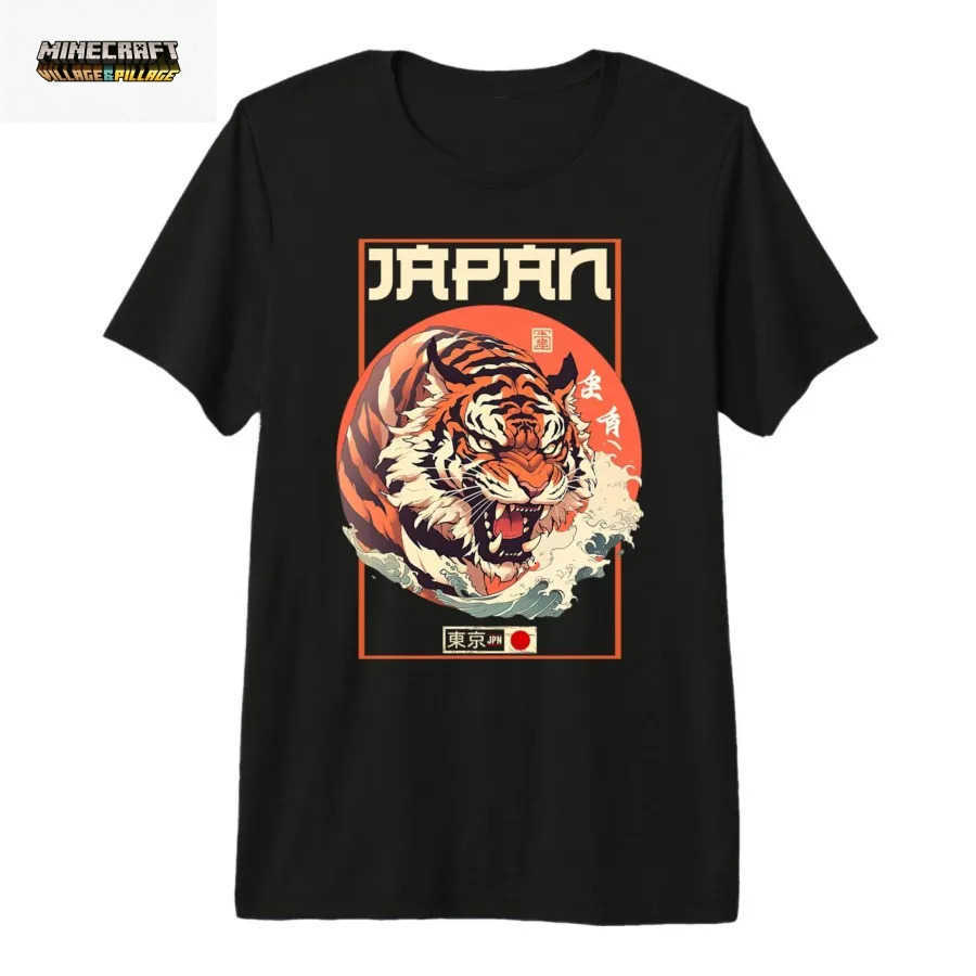 Tokyo Asian Inspired Vintage Style 80s Retro Japanese Tiger T-shirt For Men Women 100 Cotton T Shirts Short Sleeve Tops P827 L2606239SB7
