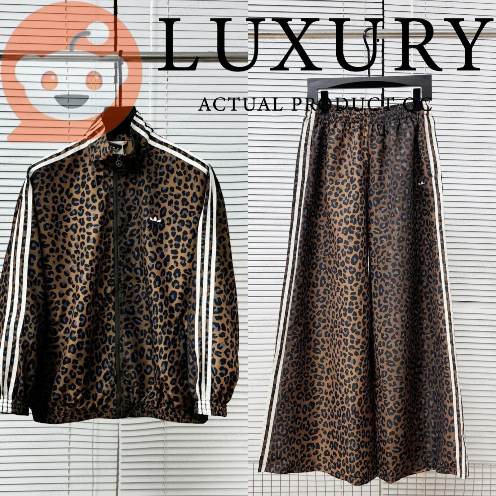 High Street Tracksuit Leopard Print Jackets Set Brown Side Stripes Pants Co-ord Outfits Luxury Classic Letter Activewear 2 Piece Outfits designer cl