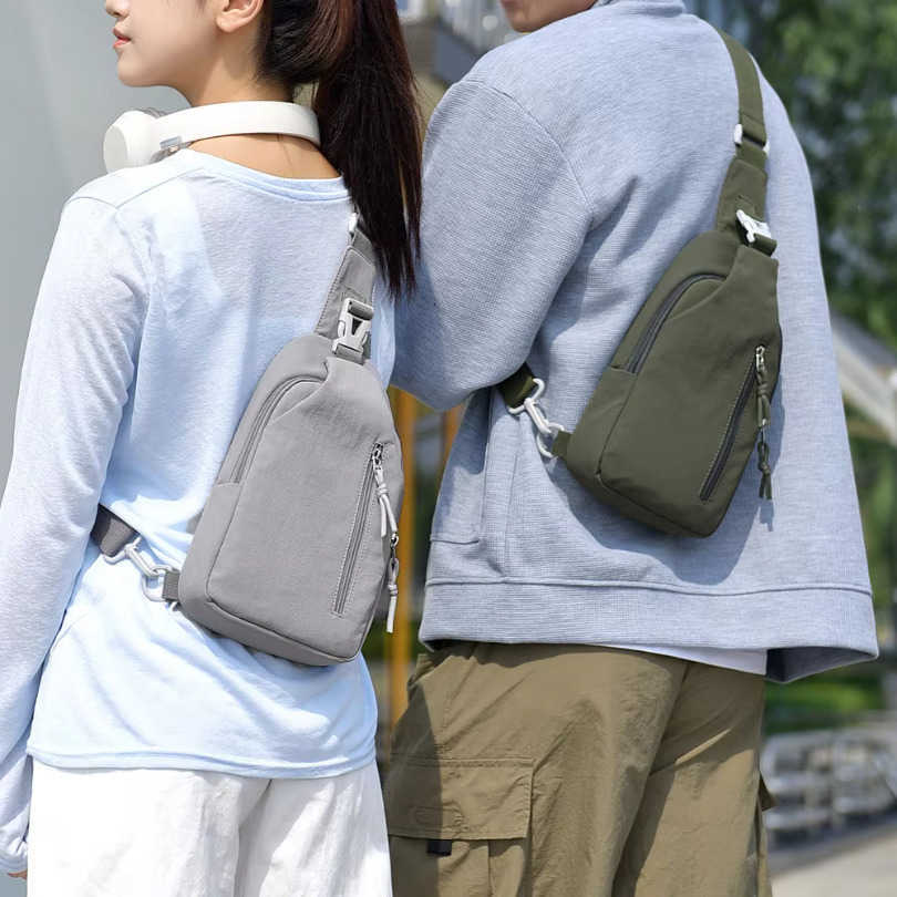 chest bag mens casual womens single shoulder cross shoulder bag anti splash trendy chest smart commuting travel cycling bag H260623