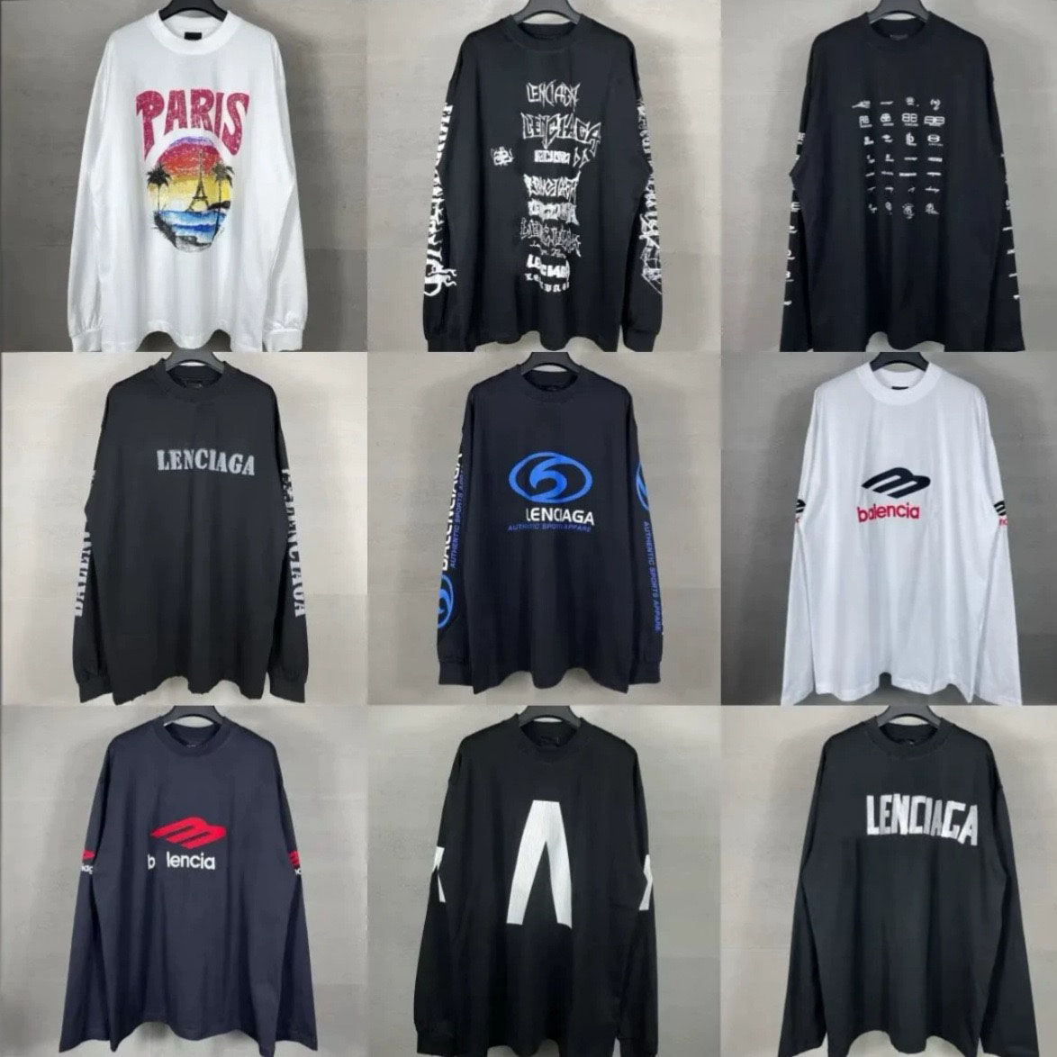 New Arrival BB paris long-sleeved T-shirt Luxury designer Embroidered logo long-sleeved T-shirt Loose fit drop shoulders men women trendy casual t s