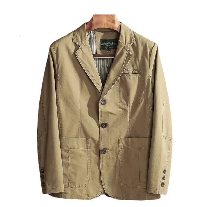 European Plus Size Mens Jacket Elegant Italian Style Gentleman Business Lapel Loose Casual Slim Fit Three Buttons Blazer 260623