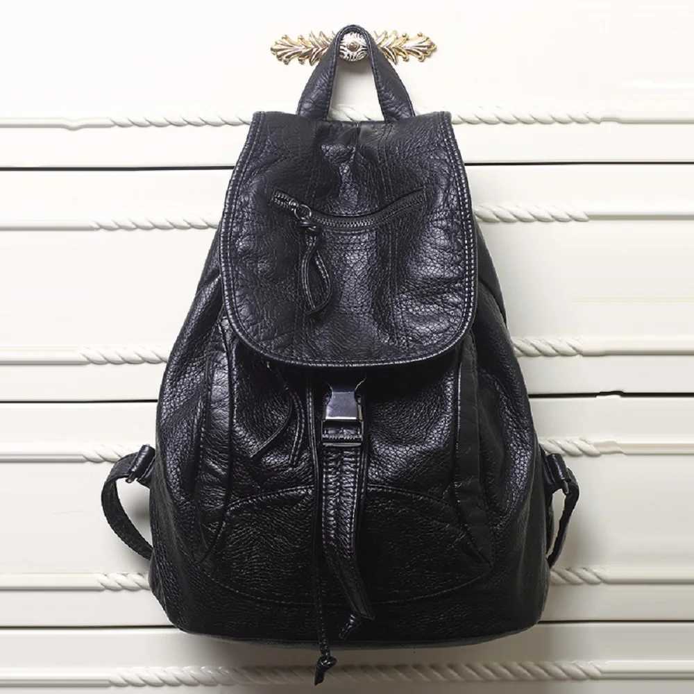 Backpack 2025 New Backpack Vintage Backpack Portable Shoulder Bag Pu Leather Backpack Travel BackpackT260623