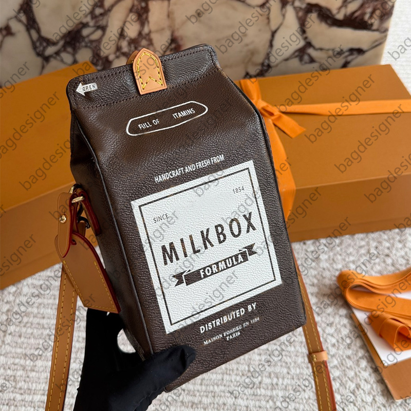 Cross Body Designer Bags Milk Carton Box Bag Purses Designer Luxury Bag Clutch Wallet Woman Letter Printing Shoulder Bag Designer Hand bags Women Ce