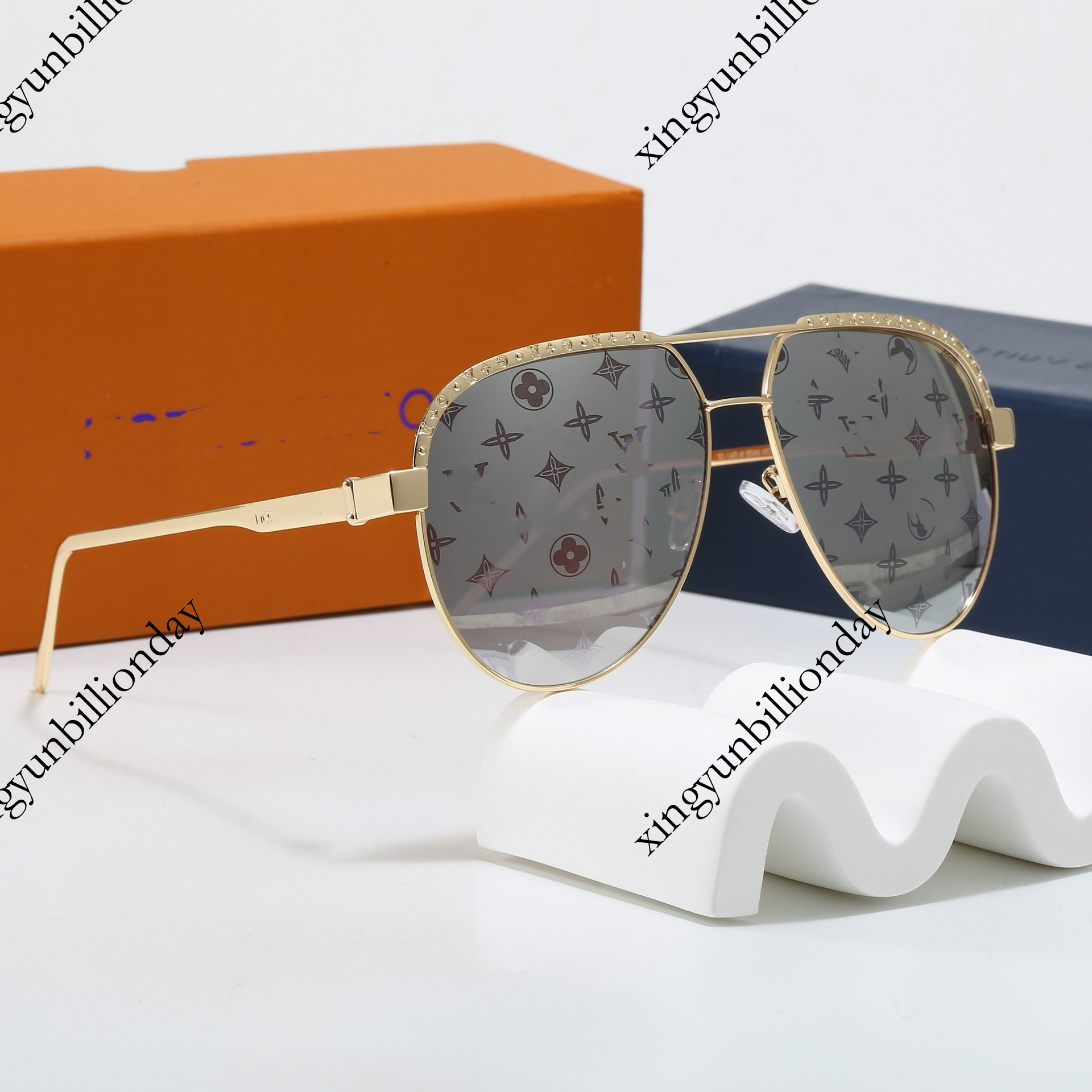 lvsun glasses women men Fashionable Unique Women's Sunglasses With Large Metal Round Frames Light Luxury ca