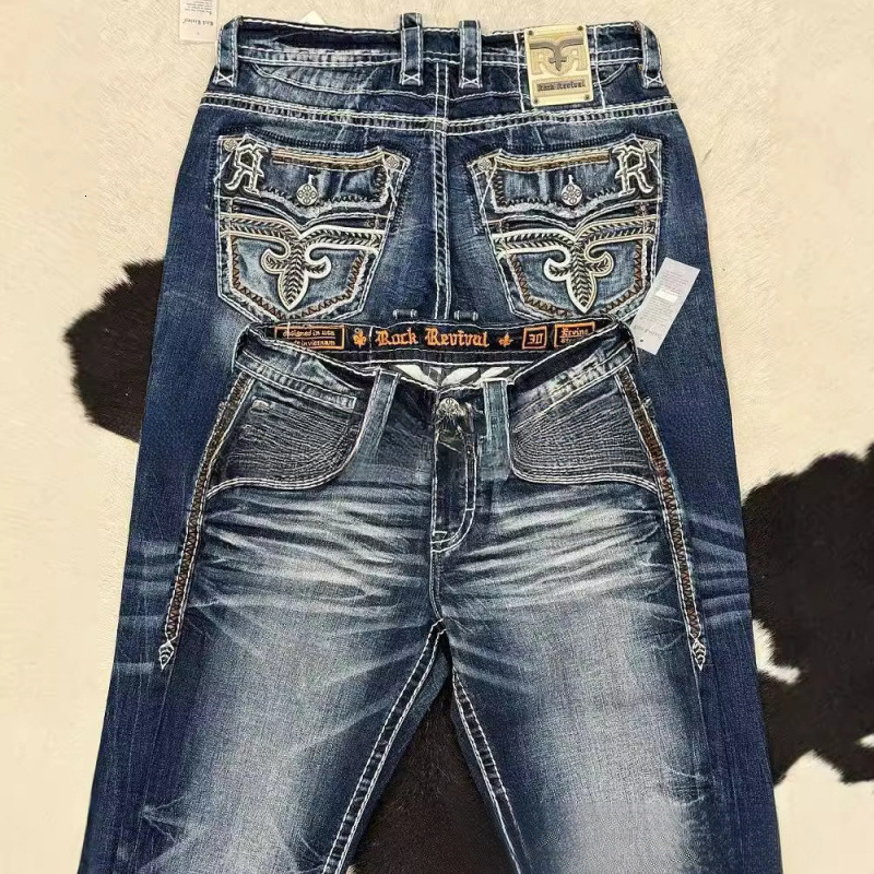 Vintage Heavy-duty Mid-rise Unisex New American-style Dark Blue Flared Y2K Hot Girl Jeans