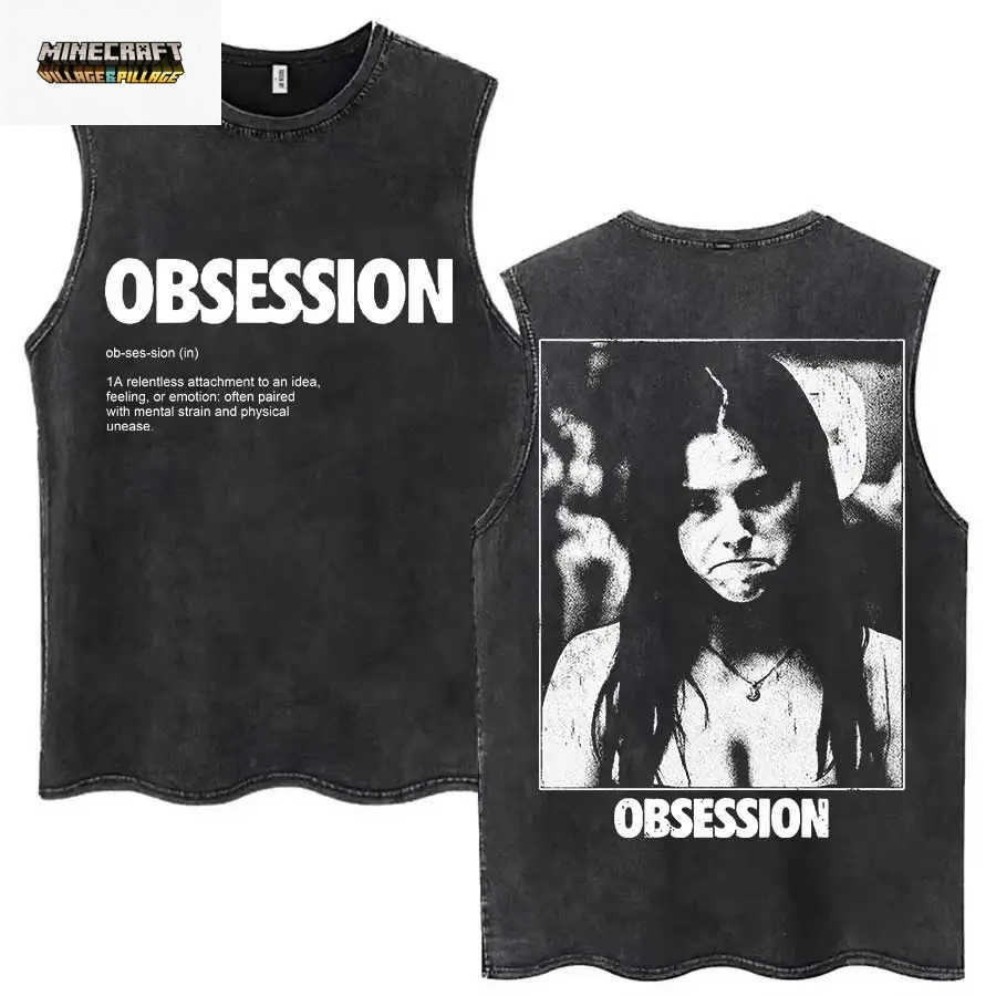 Obsession Horror Movie Washed Tank Tops Gothic Vintage Men Oversized Sleeveless T Shirt 100 Cotton OBS11 L260623EWZ6