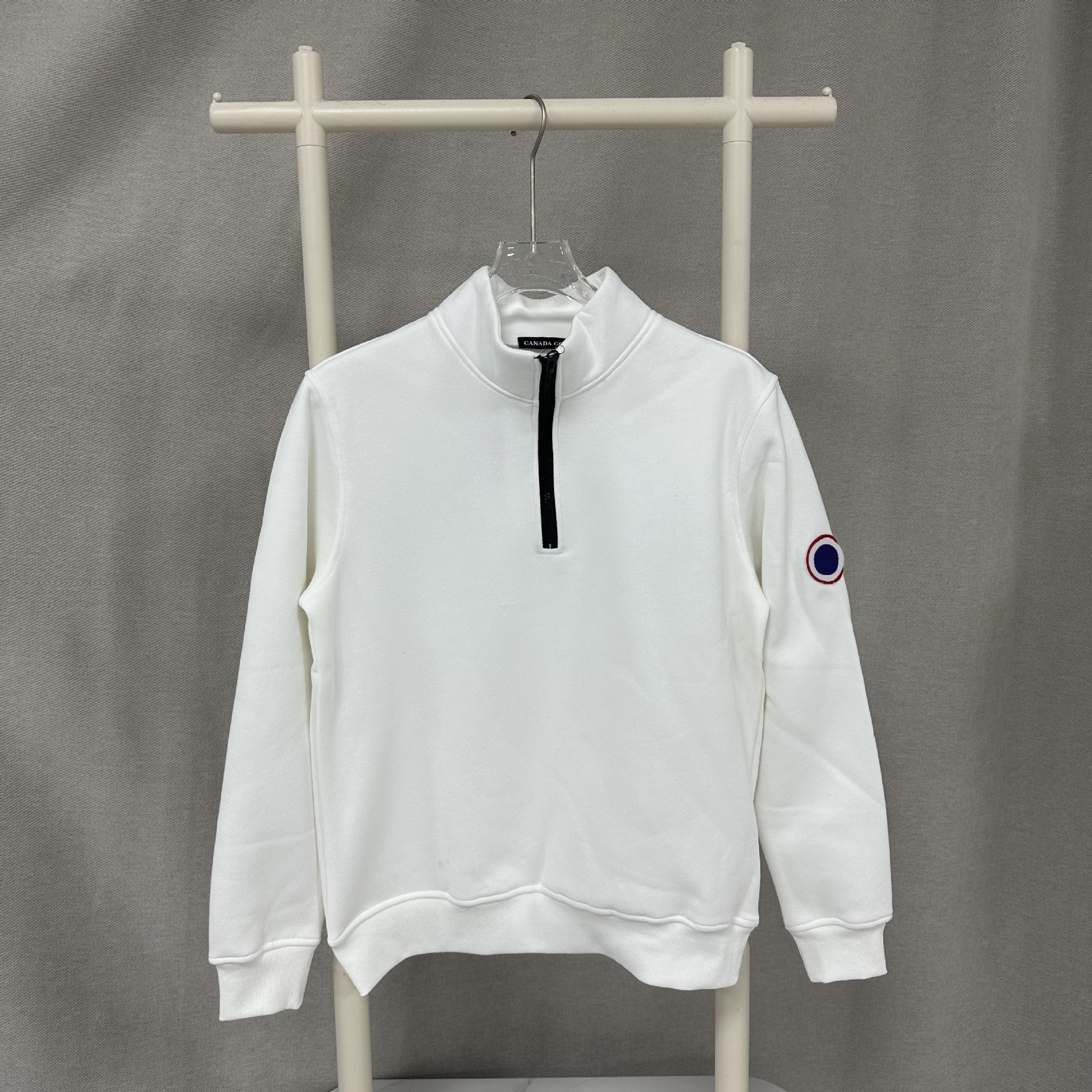 Canadaness Gooce Men's Hoodies Round Patch Logo Hoodie Designer Fashion Crew Neck Cotton Sweatshirt High Street Long Sleeve Casual Couple Heavy