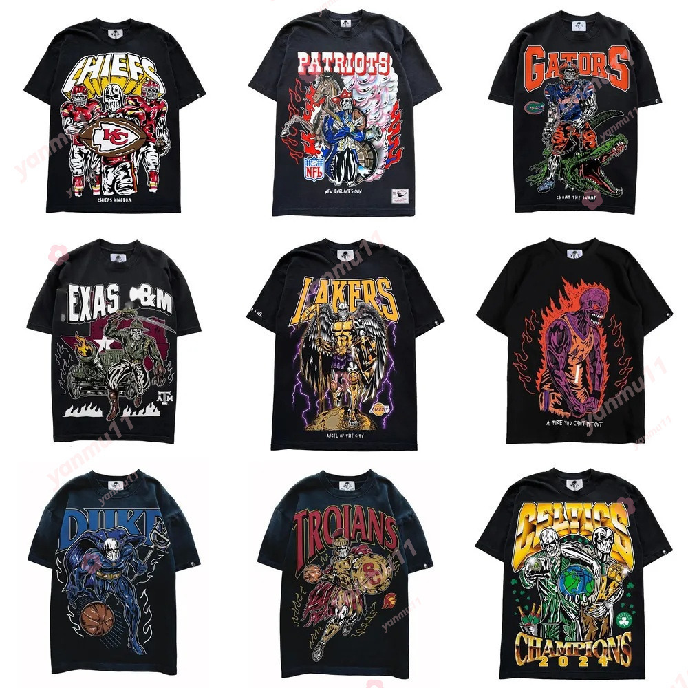 Warrens Lota Designer Mens T Shirt Y2k Rap Star Street Wear Wash Heavy Duty Hand Craft Warrens Lotus Short Sleeve Retro Style Harajuku Graffiti Goth