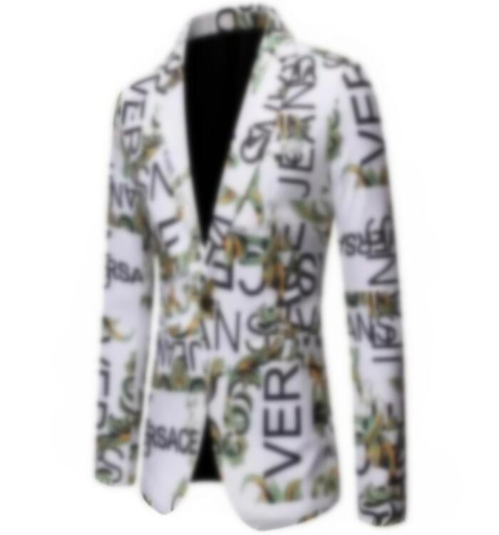 Men's Suits & Blazers Fashion Casual Luxury Letter Brand top men Jacket Printing Long Sleeve Slim Suit men Designer Coat