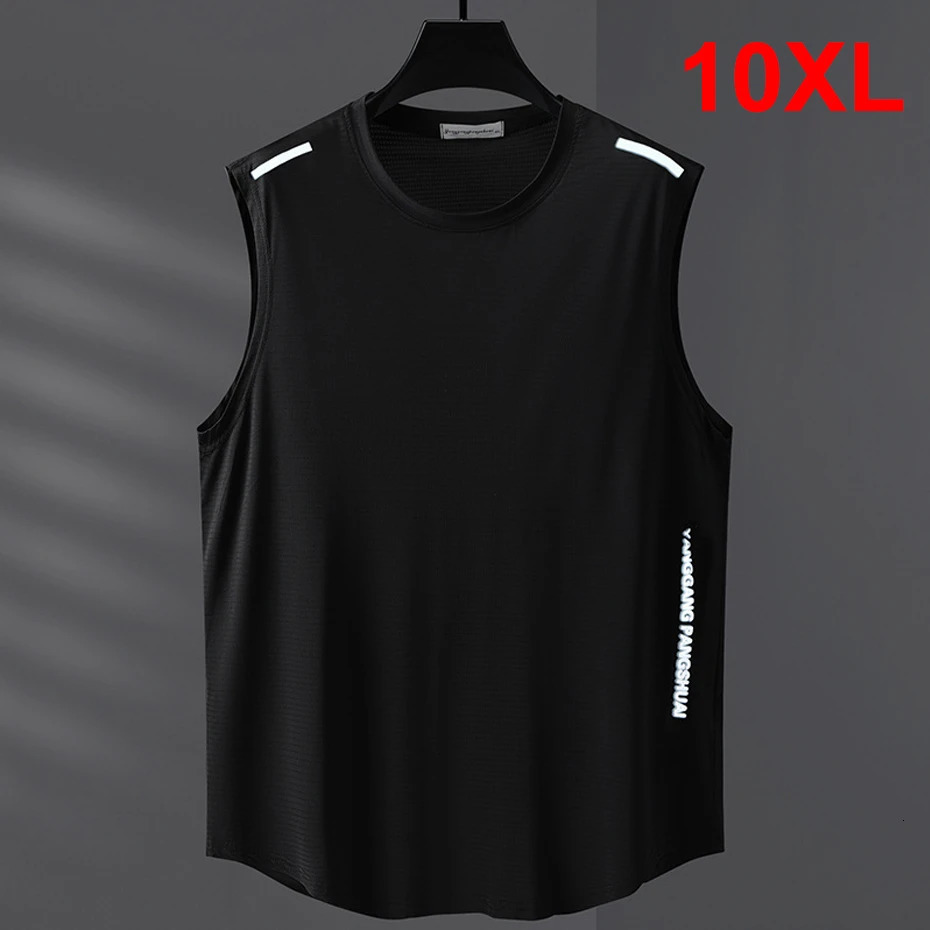 Summer Cool Vest Men Summer Tank Top Plus Size 10XL Fashion Casual Solid Color Vests Male Big Size 10XL 260623