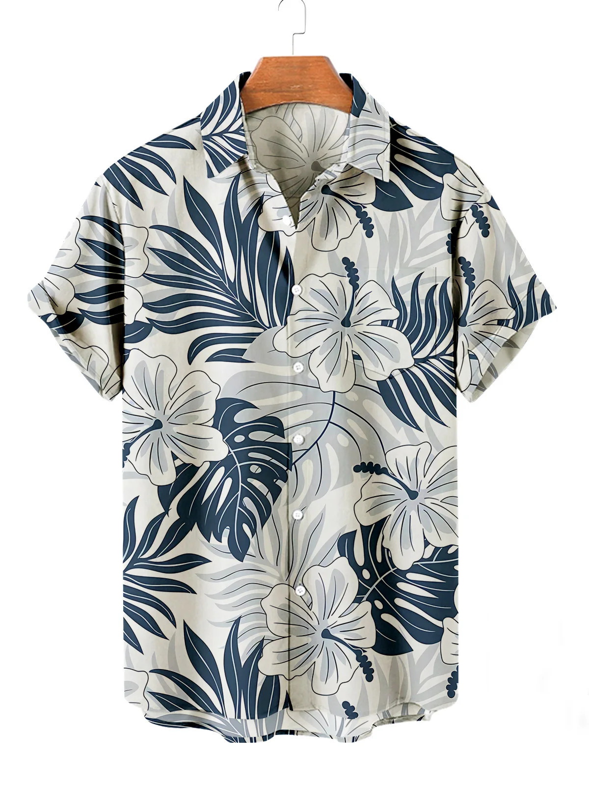 Summer Mens Flower Hawaiian Shirts Casual Vacation Short Sleeve Shirts Collar Button Up Shirt Fashion Steetwear for Mens 260623