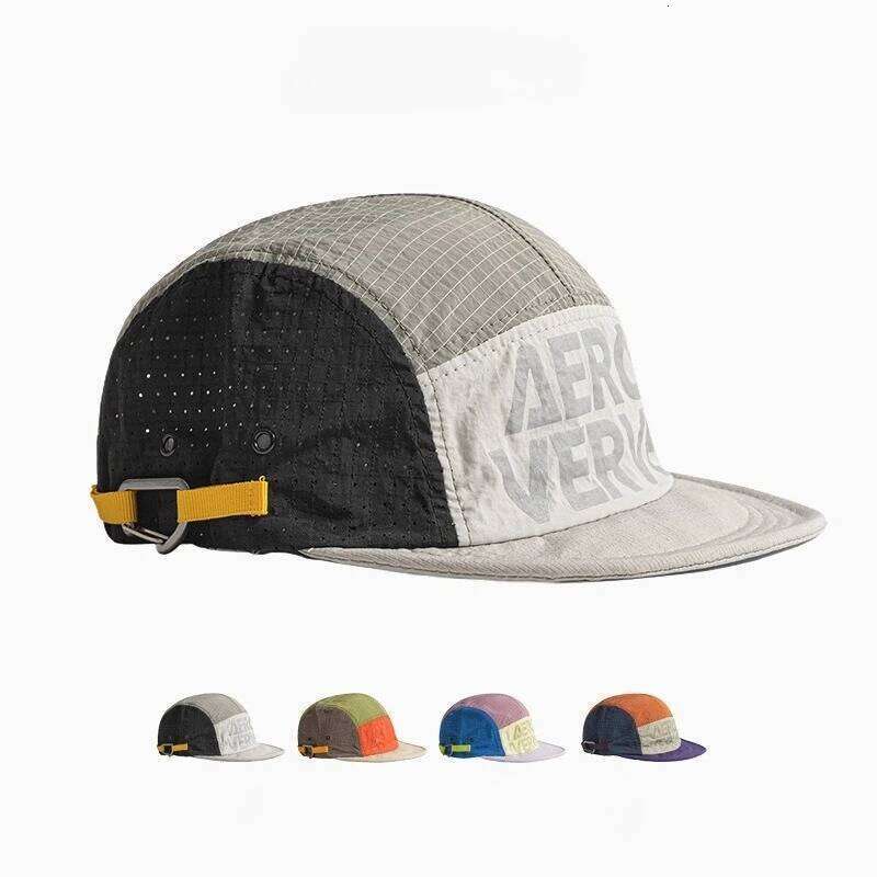 Ball Caps Quick Dry 5 Panel Camp Cap Women Summer Breathable Mesh Running Hat Outdoor Sports Adjustable Baseball Caps Men 26Y0608