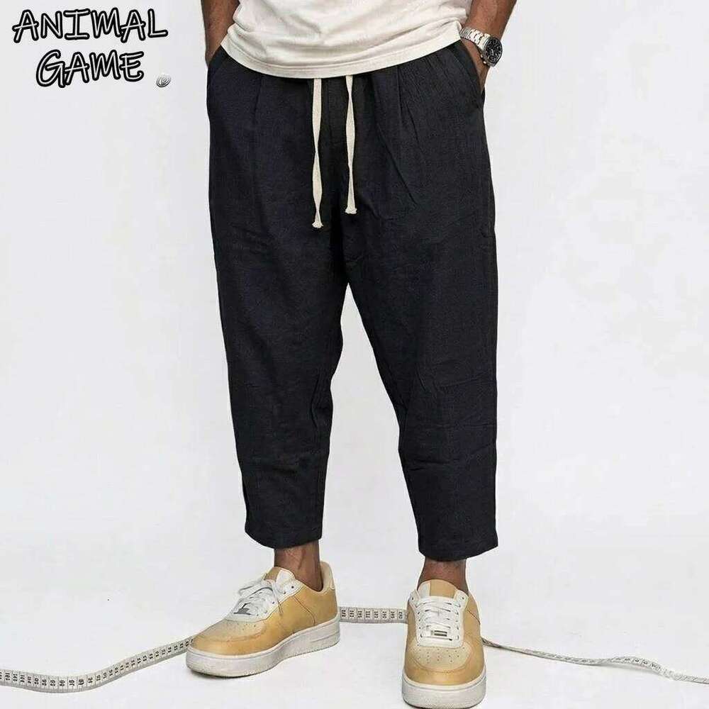 New Linen Summer Casual for Men Gym Man Baggy Beach Loose Hawaiian Pant Lightweight Men's Cotton Work Pants W260624