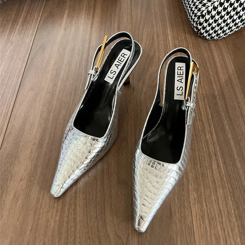 Leopard Pointed Toe Sexy High Heels Women Shoes Summer Sandals Dress Party Shoes Walking Pumps Mujer Zapatos 260624