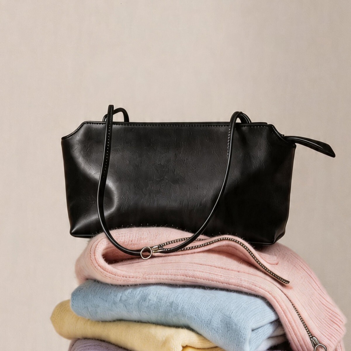 Sheepskin Single Shoulder Tote Versatile Commuting Bag Korean Niche Handbag Genuine Leather Women S Bag High Quality Luxury Bag