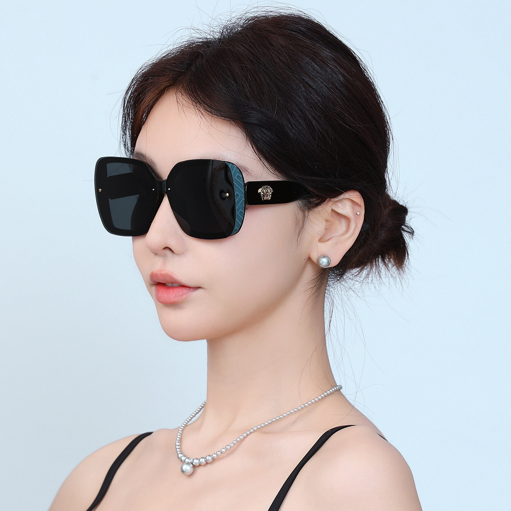 Premium Brand Designer Sunglasses 2025 New Fashion Sunshade High-End Feel Sunglasses Polarized Large Face Women's Glasses Summer