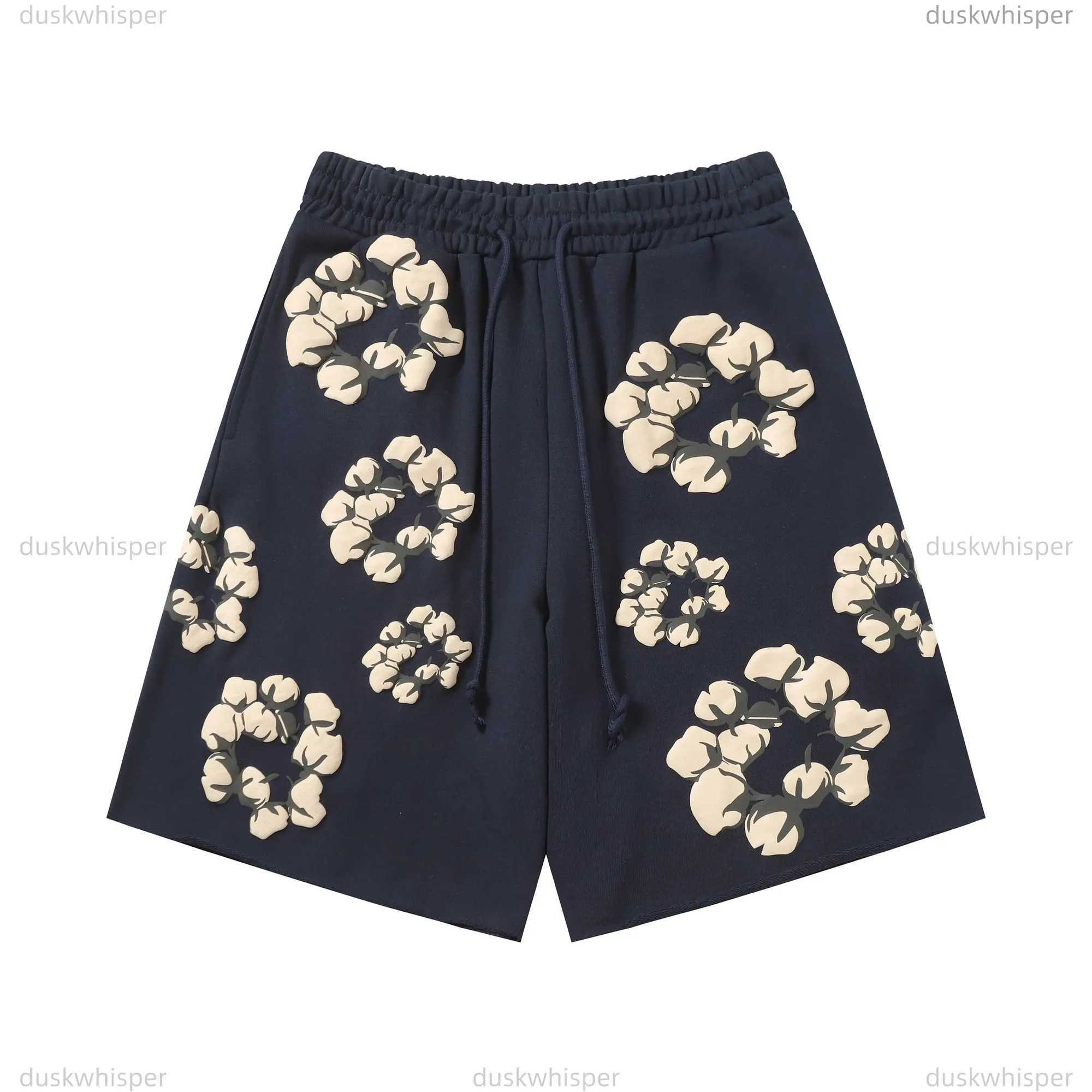 2026 Summer New Mens Navy Wreath 3D Print Sweat Shorts Oversized Pants Suitable for Daily Wear and Training Q260623