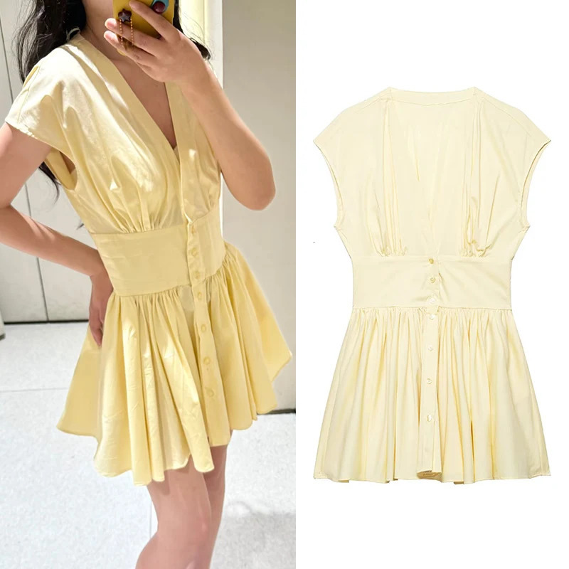 Womens Dress Fashion Spring Summer Poplin Mini Dress for Women Chic Personality Dress 260623