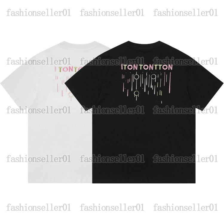 Designer Summer Mens T Shirt Tshirt clothing Geometric paris embroid rainbow letter ladies T-shirt Classic Luxury Casual cotton black white Top Tee